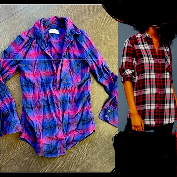 NWOT Aritzia TNA Brisco Flannel Shirt - Picture 7 of 7